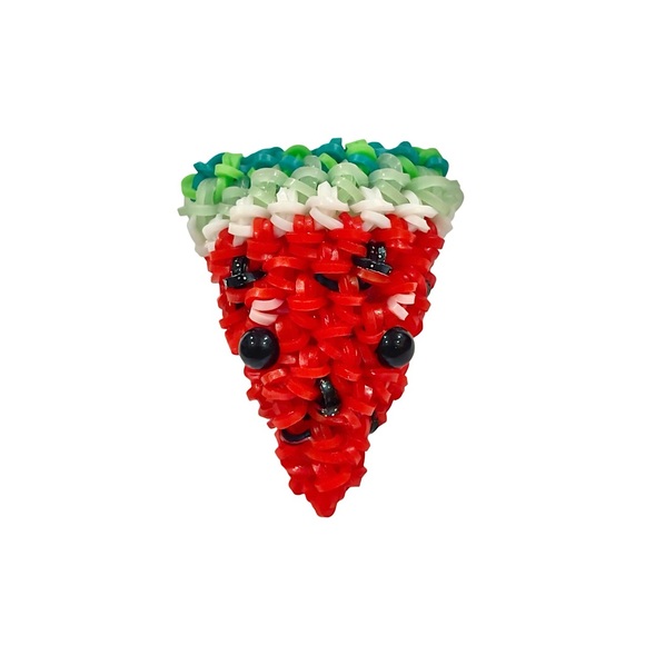Loomigurumi Kawaii Happy Watermelon Handmade Rainbow Loom Homemade NWOT - Picture 1 of 6